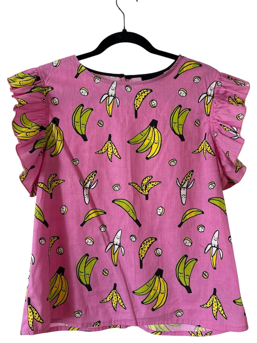 Nooworks Gentle Thrills Banana-Print Ruffle Sleeve L